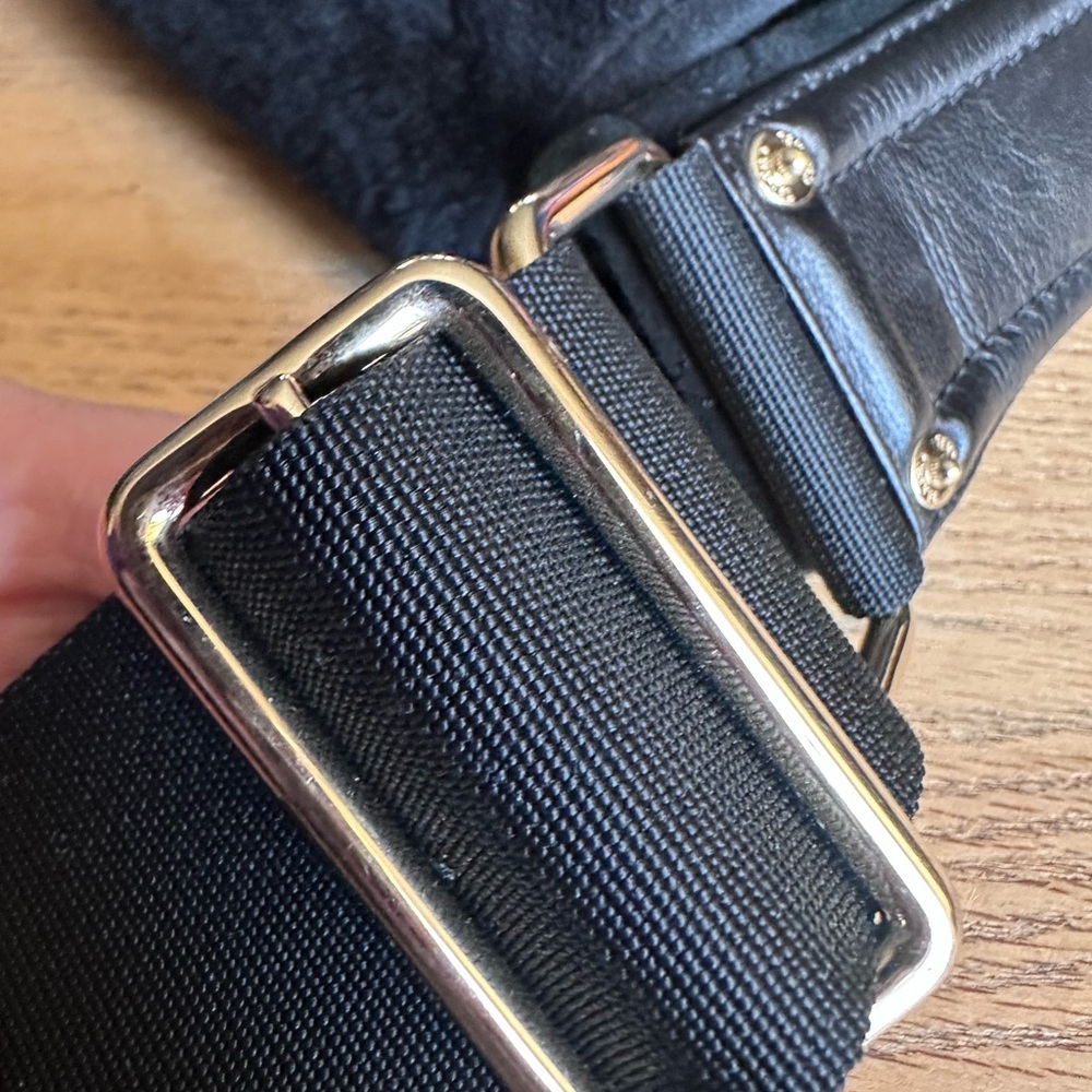 Chanel Crossbody suede and lambskin black in color. - Picture 8 of 16